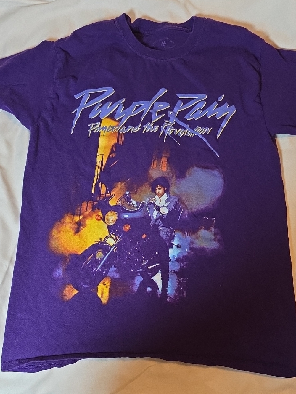 Prince Purple 'Purple Rain' Graphic Short Sleeve Tee Size Small